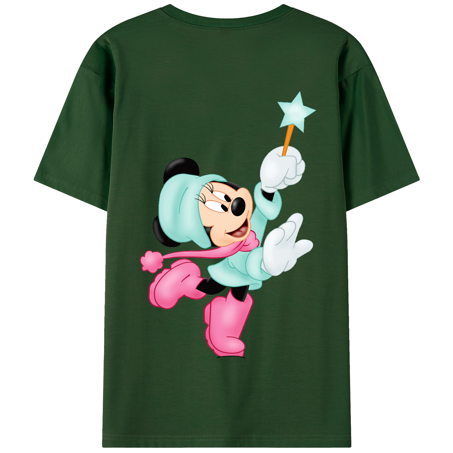 （画像用） ミッキーマウス Mickey Mouse 綿100％半袖Tシャツ（背面プリント）